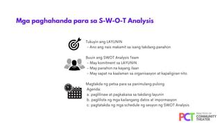 Ano ang layunin ng SWOT analysis, mga layunin, disadvantages .